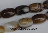 CAG1331 15.5 inches 10*15mm drum line agate gemstone beads