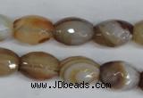 CAG1341 15.5 inches 12*16mm faceted rice line agate gemstone beads