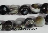 CAG1405 15.5 inches 12mm faceted round line agate gemstone beads