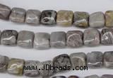 CAG1439 15.5 inches 8*8mm square bamboo leaf agate beads