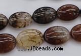 CAG1465 15.5 inches 13*18mm oval dragon veins agate beads