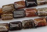 CAG1479 15.5 inches 10*14mm rectangle dragon veins agate beads