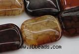 CAG1483 15.5 inches 18*25mm rectangle dragon veins agate beads