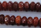 CAG1493 15.5 inches 8*16mm faceted rondelle natural fire agate beads