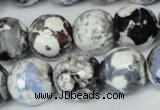 CAG1549 15.5 inches 14mm faceted round fire crackle agate beads