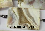 CAG1573 15.5 inches 30*40mm rectangle fire crackle agate beads