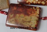 CAG1587 15.5 inches 30*40mm rectangle fire crackle agate beads