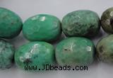 CAG1609 15.5 inches 15*20mm faceted drum green grass agate beads