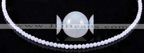 CAG162 Smooth round 4mm blue lace agate gemstone beads wholesale