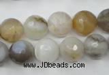 CAG1814 15.5 inches 12mm faceted round Chinese botswana agate beads