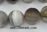 CAG1817 15.5 inches 18mm faceted round Chinese botswana agate beads