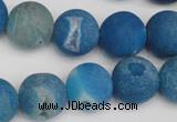 CAG1857 15.5 inches 16mm round matte druzy agate beads whholesale