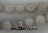 CAG1898 15.5 inches 12mm round grey agate beads wholesale