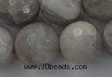 CAG1911 15.5 inches 20mm faceted round grey agate beads wholesale