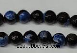 CAG2273 15.5 inches 10mm faceted round fire crackle agate beads