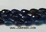 CAG2301 15.5 inches 8*12mm faceted teardrop agate gemstone beads