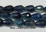 CAG2304 15.5 inches 10*14mm faceted teardrop agate gemstone beads