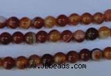 CAG2321 15.5 inches 6mm round red line agate beads wholesale