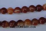 CAG2322 15.5 inches 8mmround red line agate beads wholesale