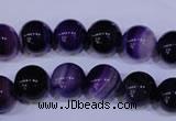 CAG2333 15.5 inches 10mm round violet line agate beads wholesale