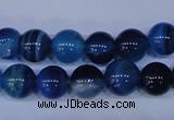 CAG2343 15.5 inches 10mm round blue line agate beads wholesale