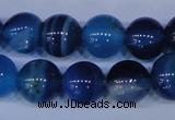 CAG2345 15.5 inches 14mm round blue line agate beads wholesale