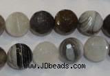 CAG2424 15.5 inches 12mm faceted round Chinese botswana agate beads