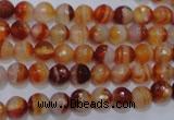 CAG2701 15.5 inches 6mm faceted round red line agate beads