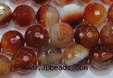 CAG2704 15.5 inches 12mm faceted round red line agate beads