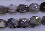 CAG2768 15.5 inches 10*14mm twisted rice botswana agate beads wholesale