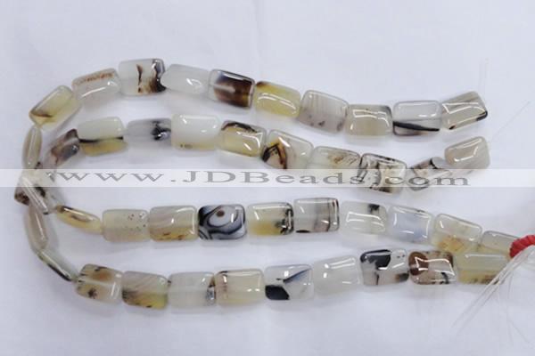 CAG3343 15.5 inches 13*18mm rectangle natural grey agate beads