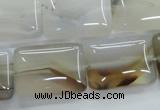 CAG3345 15.5 inches 18*25mm rectangle natural grey agate beads