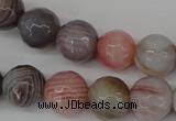 CAG3595 15.5 inches 8mm - 17mm faceted round botswana agate beads