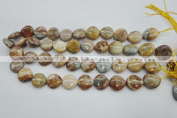 CAG3598 15.5 inches 18*18mm heart Morocco agate beads wholesale