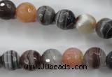 CAG3693 15.5 inches 10mm faceted round botswana agate beads wholesale