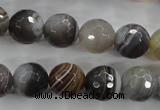 CAG3694 15.5 inches 12mm faceted round botswana agate beads wholesale