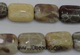 CAG3892 15.5 inches 13*18mm rectangle chrysanthemum agate beads