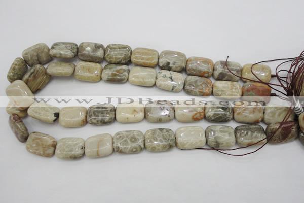 CAG3893 15.5 inches 15*20mm rectangle chrysanthemum agate beads