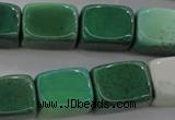 CAG3925 15.5 inches 13*18mm cuboid green grass agate beads