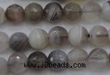 CAG3955 15.5 inches 6mm faceted round grey botswana agate beads