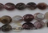 CAG3990 15.5 inches 8*12mm faceted oval botswana agate gemstone beads