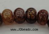 CAG4120 15.5 inches 12*16mm rondelle dragon veins agate beads