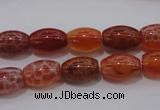 CAG4190 15.5 inches 8*12mm rice natural fire agate beads