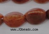 CAG4204 15.5 inches 10*14mm trihedron natural fire agate beads