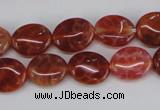 CAG4210 15.5 inches 8*10mm oval natural fire agate beads