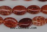 CAG4211 15.5 inches 8*12mm oval natural fire agate beads