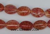 CAG4212 15.5 inches 10*14mm oval natural fire agate beads