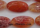 CAG4218 15.5 inches 15*30mm oval natural fire agate beads