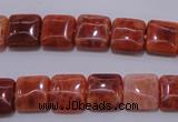 CAG4227 15.5 inches 10*10mm square natural fire agate beads