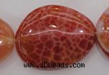 CAG4233 15.5 inches 28*40mm - 33*45mm freeform natural fire agate beads